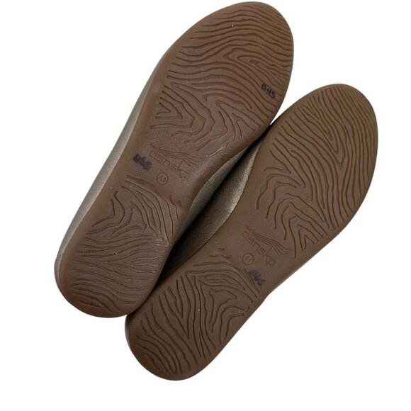 Dansko Women Slip-On Mules SZ 41 Brown Metallic Leather Comfortable Casual Shoes - Picture 6 of 15